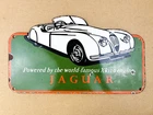 VINTAGE JAGUAR 15x9" SALES SERVICE DEALER GASOLINE STATION PORCELAIN OIL SIGN