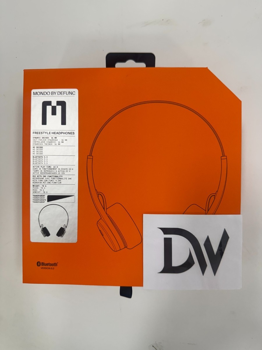 『美品』MONDO BY DEFUN Freestyle Headphones MONDO Freestyle On-Ear Headphones Feather Elis Transparent