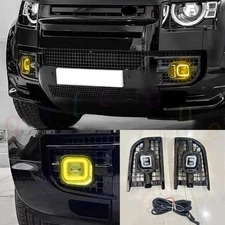 For Land Rover Defender 2020-2024 LED Yellow Front Driving Lights Fog Lights 2PC