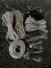 Lot of 16 RJ11 Telephone Cables - Various Lengths 3FT 6FT 9FT 25FT 50FT