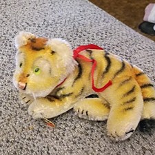 STEIFF MCZ Small Tiger Stuffed Animal Yellow Black White