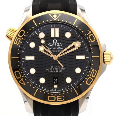 Authentic Omega Seamaster Diver 300M Two-tone 210.22.42.20.01.001 SSxYG Mech...