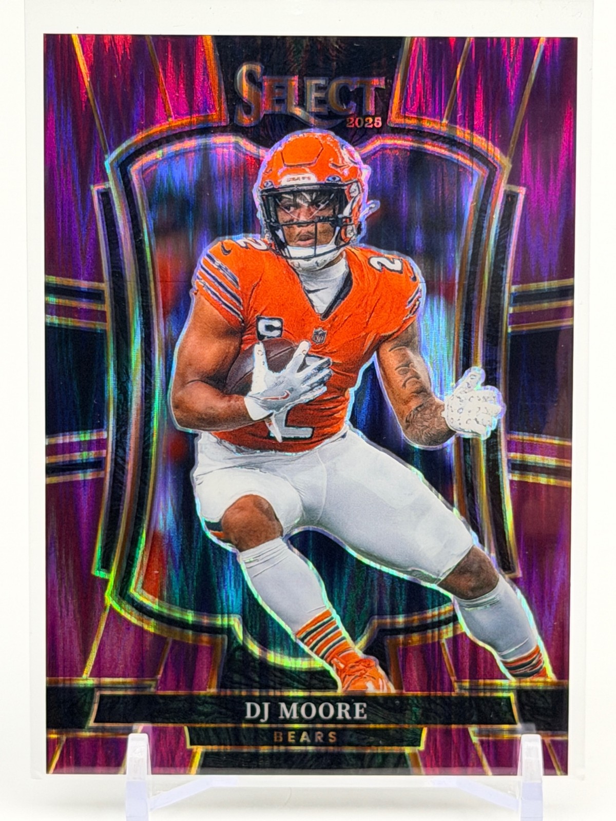 DJ Moore 2025 Panini Select Purple Prizm Shock #173 SN #/699