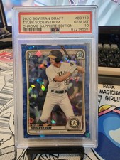 2020 Bowman Draft Sapphire Tyler Soderstrom Chrome 1st #BD-119 PSA 10