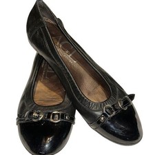 AGL Attilio Giusti Leombruni 39.5eu Womens Black Leather Ballet Flats Italy Size