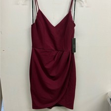 Lulu's Black Spaghetti-Strap Tulip-Hem Mini Dress NWT