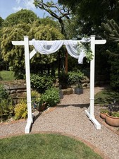 Wedding Arch Solid Wood White 2.2 Meter Tall Wedding Arch