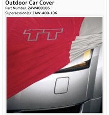 00 01 02 03 04 05 06 Audi Tt Roadster Mk1 Oem Car Cover Zaw400106 Zaw 400 106