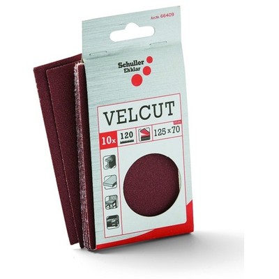 Schuller Eh´klar VELCUT 125x70mm 10x Schleifpapier 40 - 240 für Schleifklotz