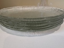 Arcoroc Canterbury Crocus Clear Glass Dinner Plates 10.5&rdquo; Set of 6 Floral
