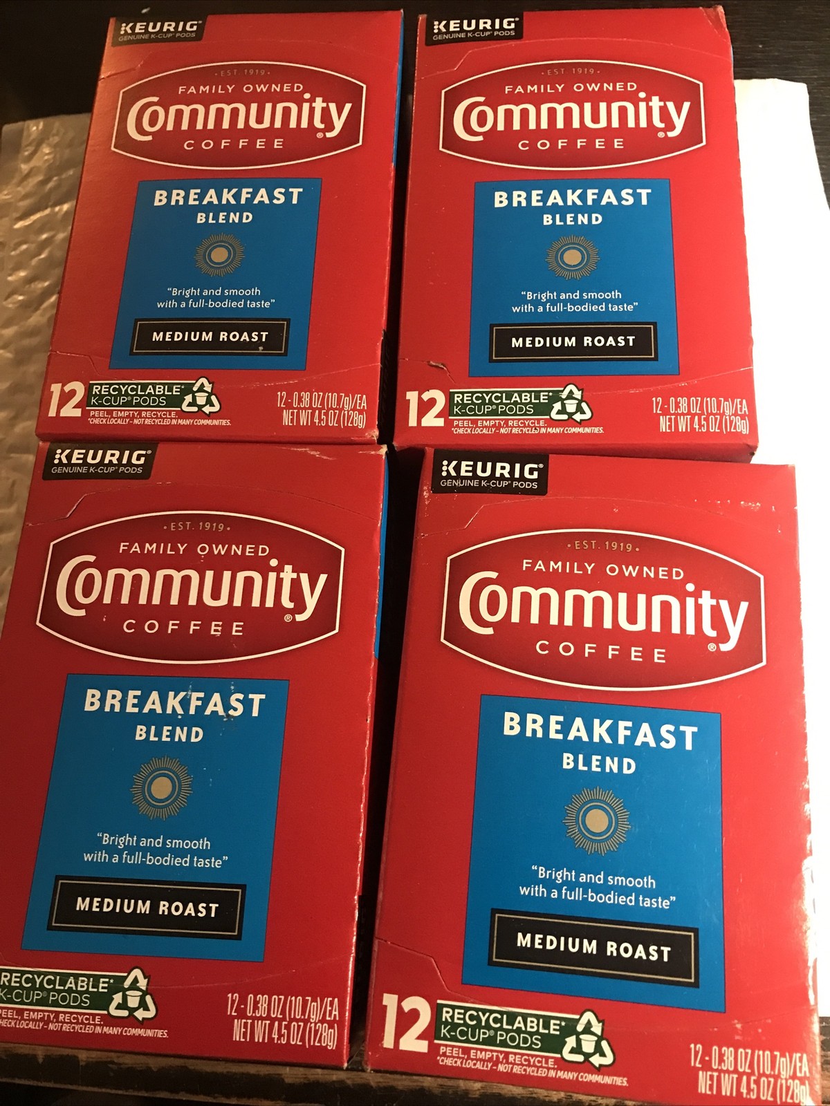 Community Coffee Breakfast Blend Medium Roast 12 Count K Cup