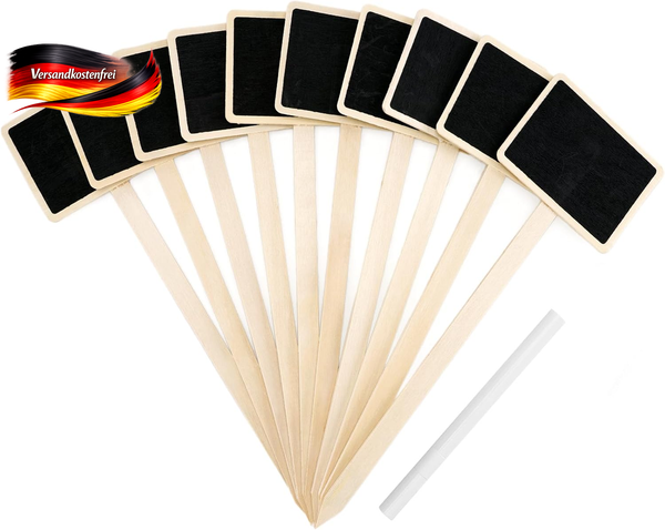 Pflanzschilder Holz 17Cm Wetterfest FüR Garten Hochbeet KräUter 20 StüCk-image