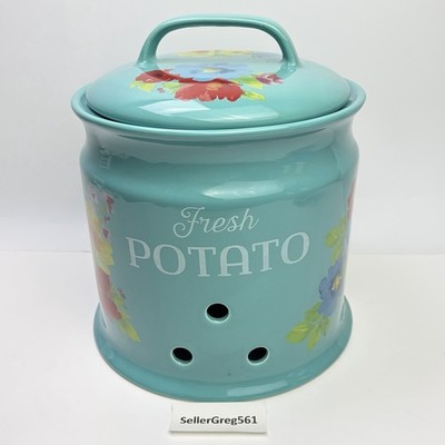 The Pioneer Woman Fresh Potato Keeper  Breezy Blossoms  Stoneware