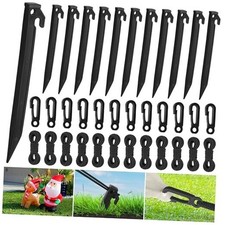 Aodaer Pieces Plastic Inflatable Stakes Set Heavy Duty Halloween 36 Black