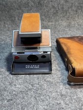 Polaroid SX-70 Land Camera Tan Leather Folding SLR Instant Untested - Parts Only