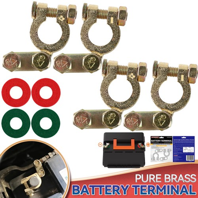 #ad 4x Positive amp; Negative Clamp Connection Battery Top Post Terminal Wire Washers $14.99
