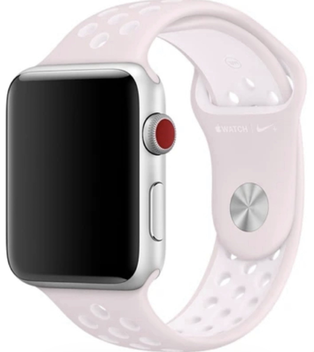 GENUINE APPLE 44MM 45MM 46MM 49MM NIKE SPORT BAND LIGHT VIOLET / WHITE STRAP
