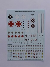 40K Black Templars TRANSFER SHEET Upgrades, Space Marines Primaris 