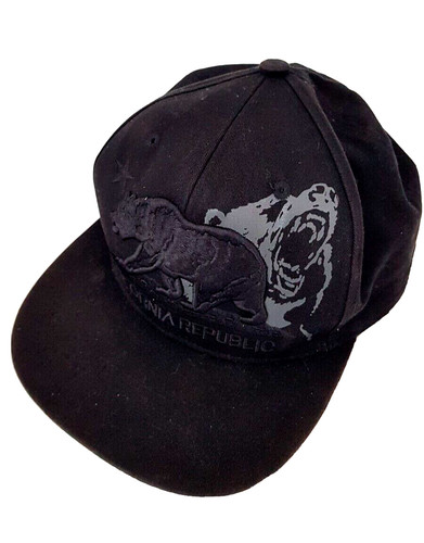 California Republic Wynn Headwear Baseball Cap Snapback Hat Embroidery Black