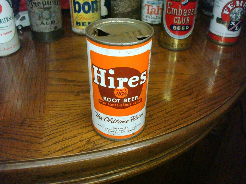 VERY RARE HIRES ROOT BEER THE OLDTIME FLAVOR FLAT TOP SODA CAN PHILADELPHIA PA