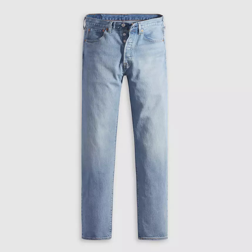 LEVI'S 501® Original Fit Men's Jeans, Don't Trip - Light Wash - Stretch NEW thumbnail 4