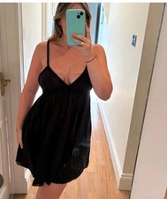 ZARA PLAYSUIT WITH WOVEN STRAPS BLACK SIZE M 7200 355 800