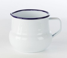 White Traditional Enamel Milk/Cream Sauce/Gravy/Custard/Water Pouring Jug Pitchr