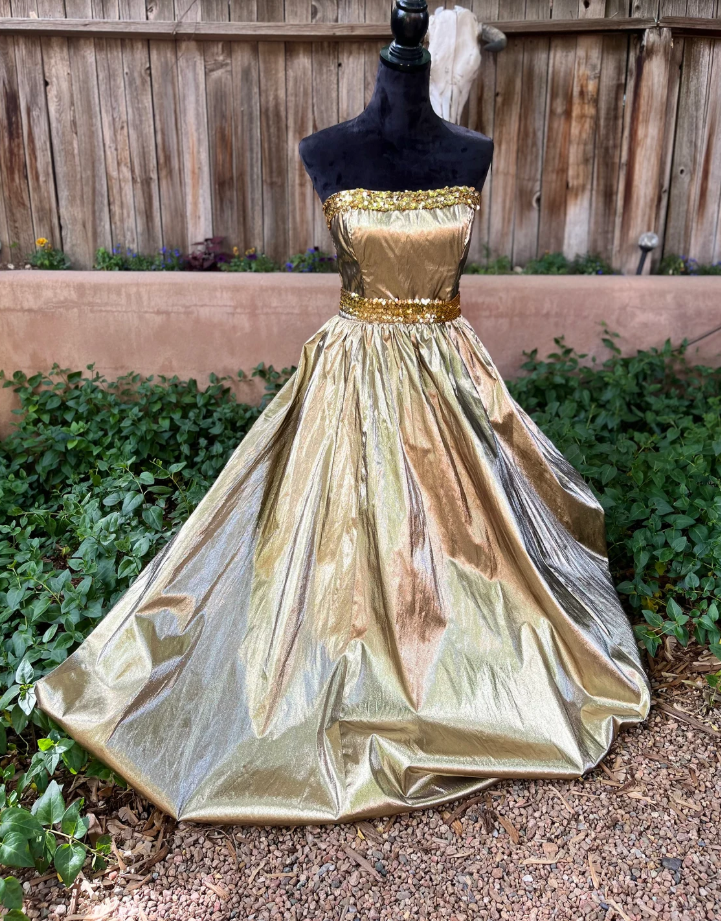 antique gold dress Montage M3109 Mermaid Long Mother of the Bride Formal Sequin Lace Dress main image 1