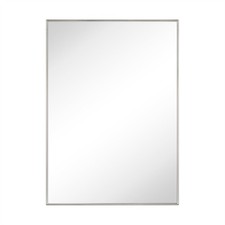 Brushed Nickel Bathroom Vanity Mirror W/ Squared Corners 20x28'' Silver