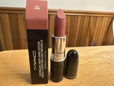 MAC LUSTREGLASS SHEER-SHINE LIPSTICK SYRUP BNIB GUARANTEED AUTHENTIC