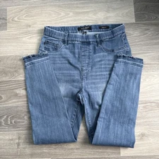 Judy Blue Jeans Women 13/31 Blue JB88746 Skinny Pull On Release Fray Hem Lycra