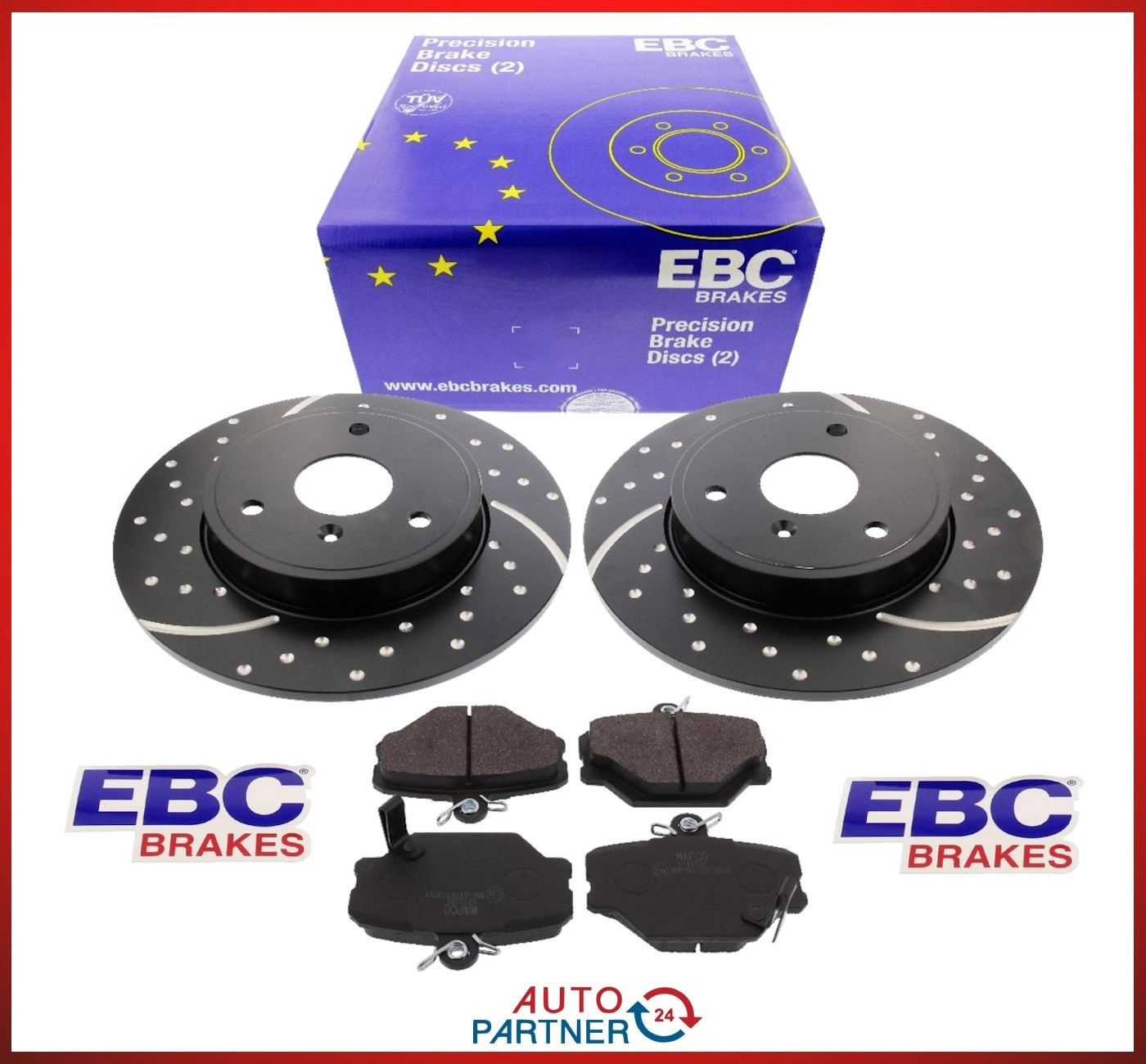 EBC para Smart 451 Fortwo Cabrio Delant. Turbo Surco Sportbremse Discos de Freno
