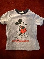 Walt Disney World Mickey Mouse T-Shirt Blue Ringer Tee Kids 4 5