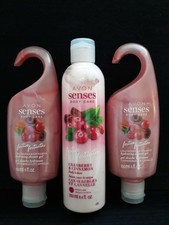 Avon Senses 3pc Cranberry Cinnamon Body Lotion 2-Shower Gels Set -NEW SEALED