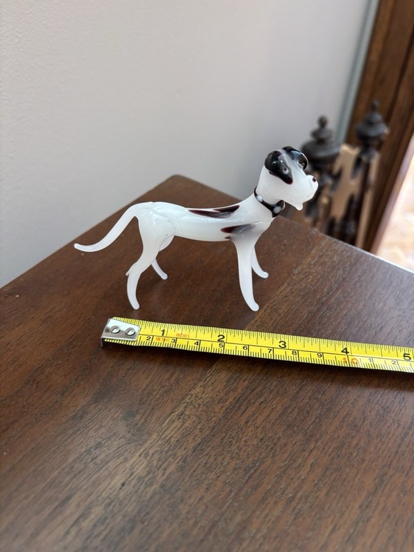 VTG Hand-Blown Glass Dog Figurine Associated With Bimini Or Lauscha Germany