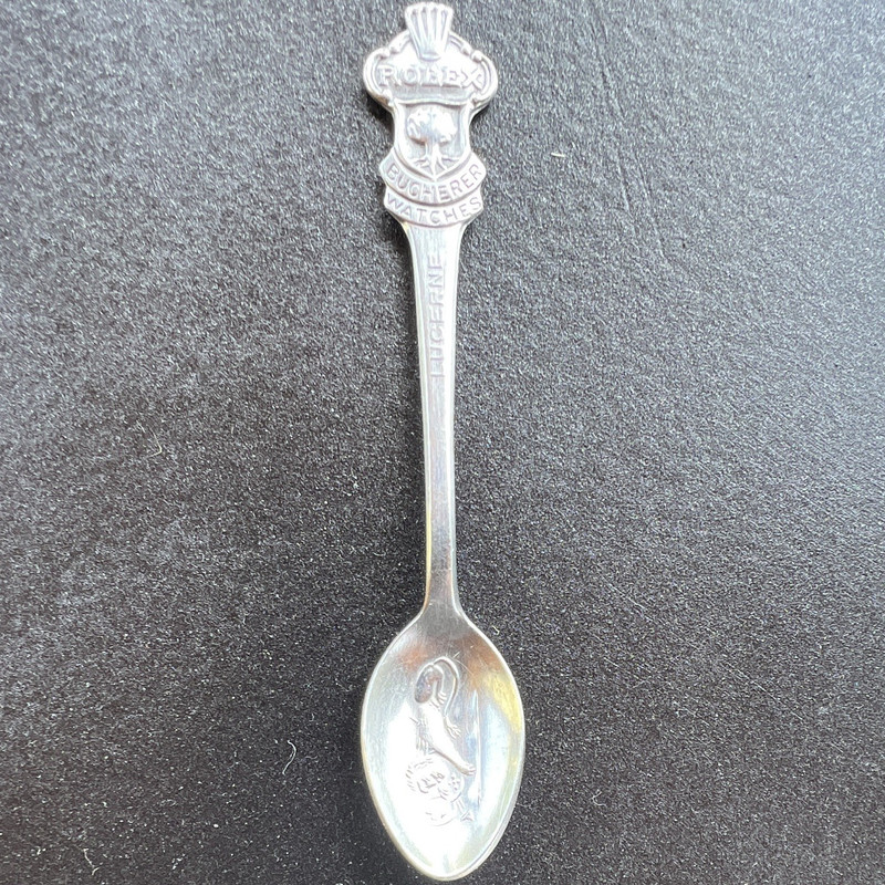 Rolex Lucerne Switzerland Advertising Novelty Spoon Silver Tone Metal B 100 12
