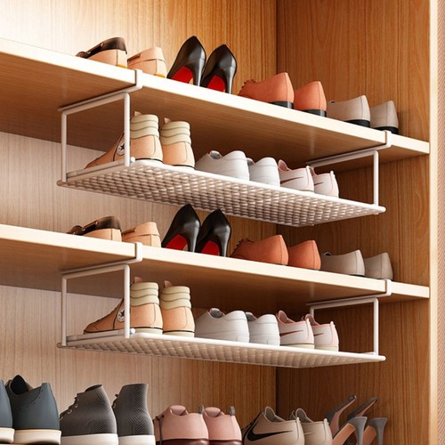 Hanging Storage Rack Multipurpose Under Shelf Basket Household - Picture 4 of 12