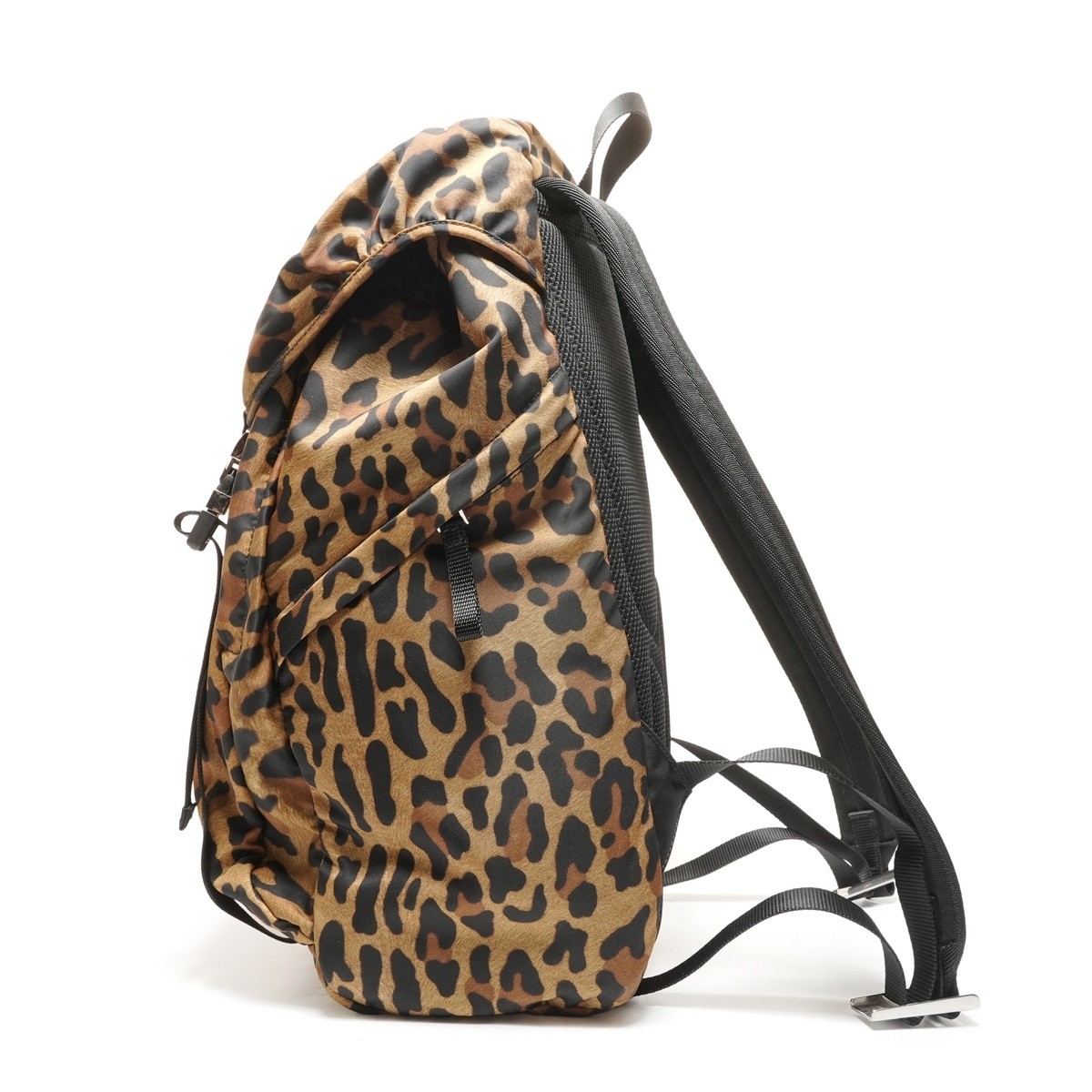 PRADA Rucksack Daypack Nylon Leopard Print Brown Used from japan thumbnail 3