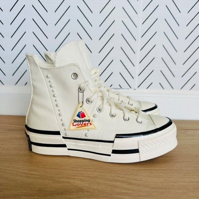  CONVERSE Chuck 70 Plus Hi Gems Sz 7 Mens Platform Shoes Pearls Sneaker A10287C 