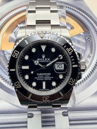 Rolex Submariner 116610LN Silver Oyster Bracelet with Black Bezel