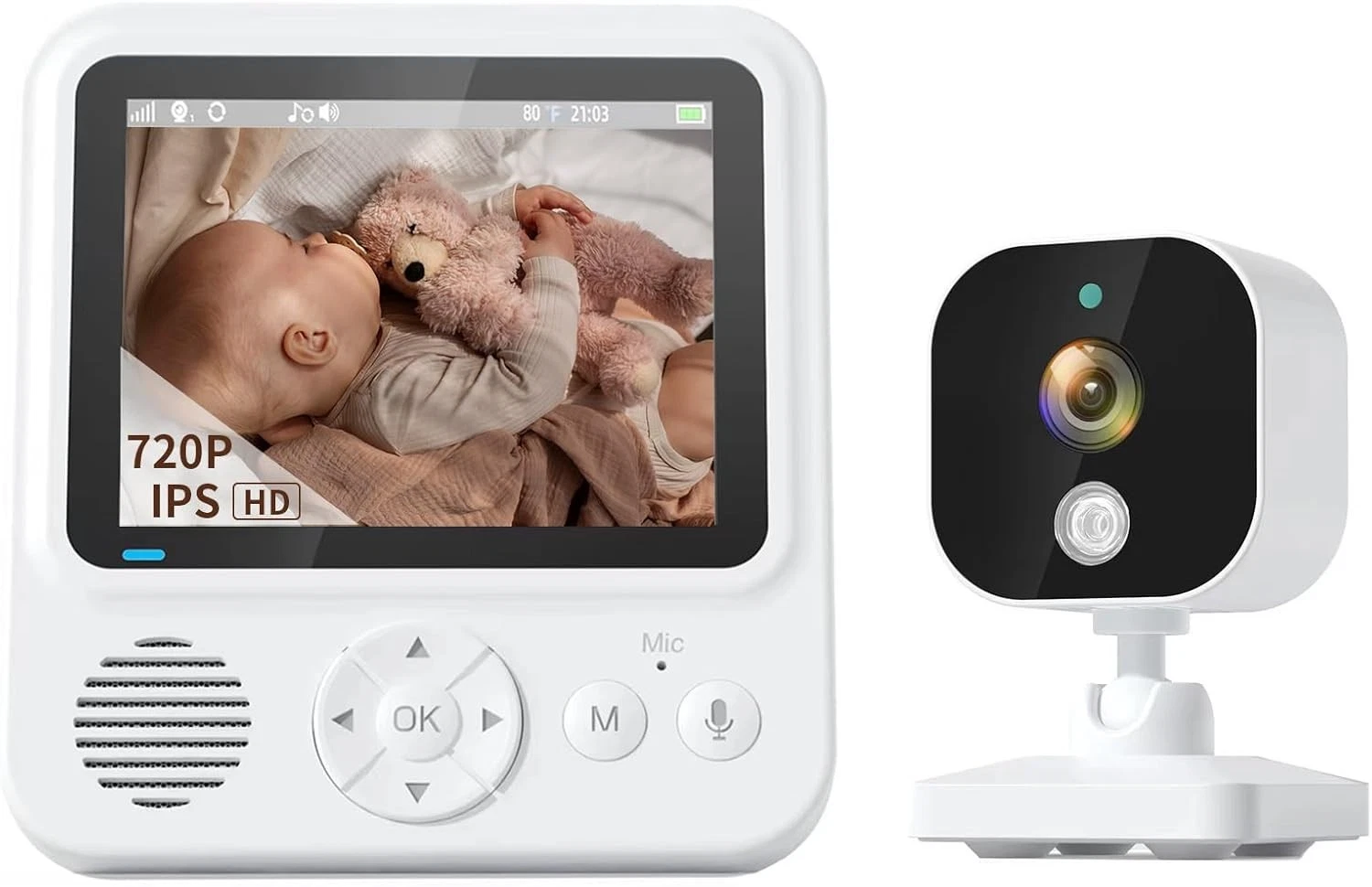 Baby Monitor with Camera and Night Vision, 2.8" 720P HD Video Screen
Opens in a new window or tab