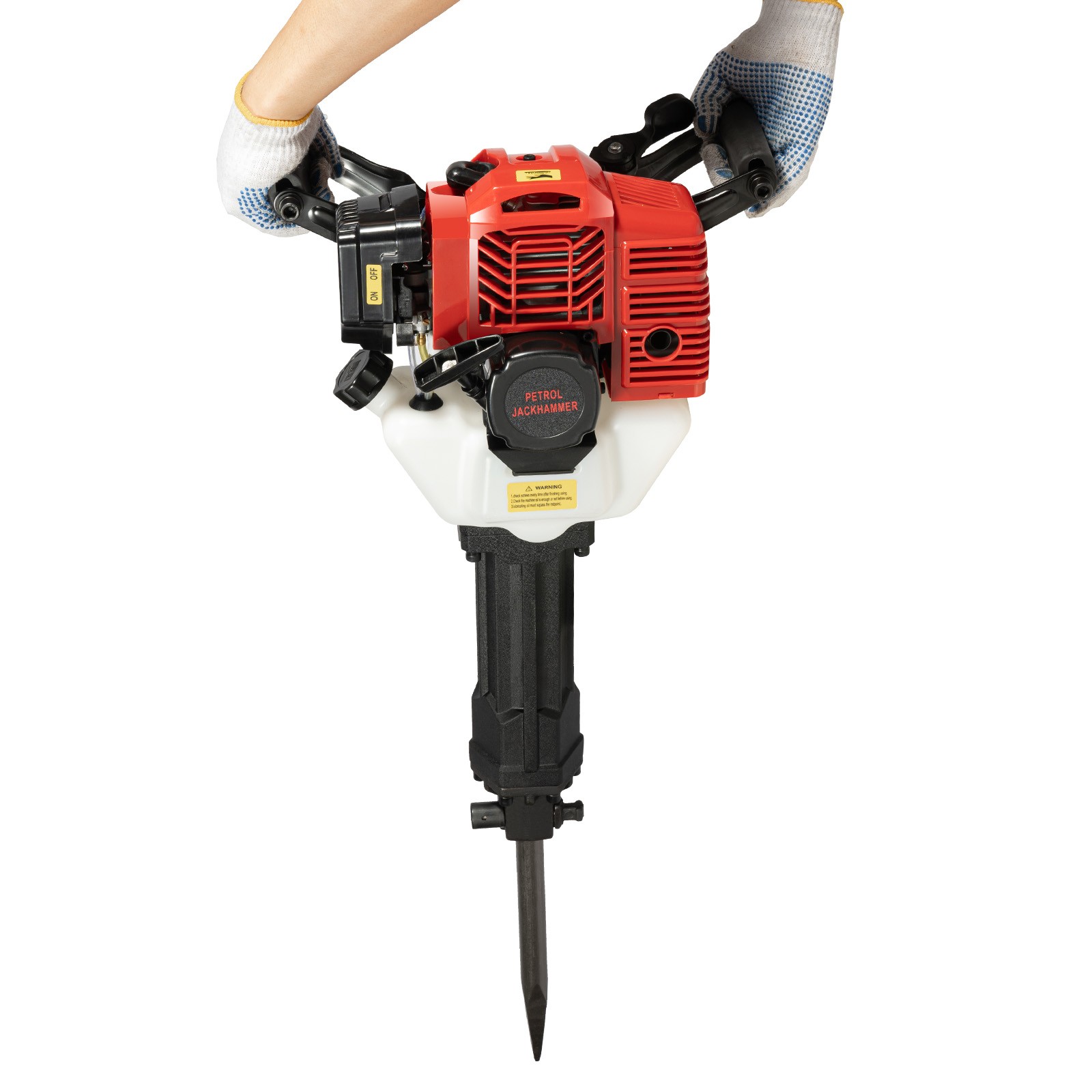 Brise-béton thermique 52cc avec force d'impact 6500rpm et 2 ciseaux