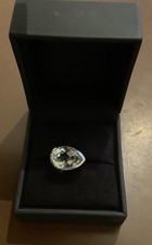 Ring Prasiolith Stein, Mandelförmig, Gr. 50/...