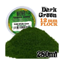 Green Stuff World Static Grass 12mm 12mm Dark Green - 280ml New