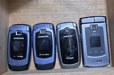 4 Samsung Flip Phones  1 Rare Alias Sch-u740,2snaps  1 Sch-u410 parts repair 