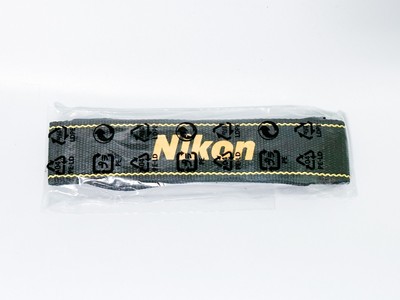 Nikon Woven 1.25'' Yellow Stripe Generic Neck Strap OEM -NEW CS0416