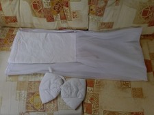 A Beautiful White Netting Cot Drape Canopy With White Tie Bow