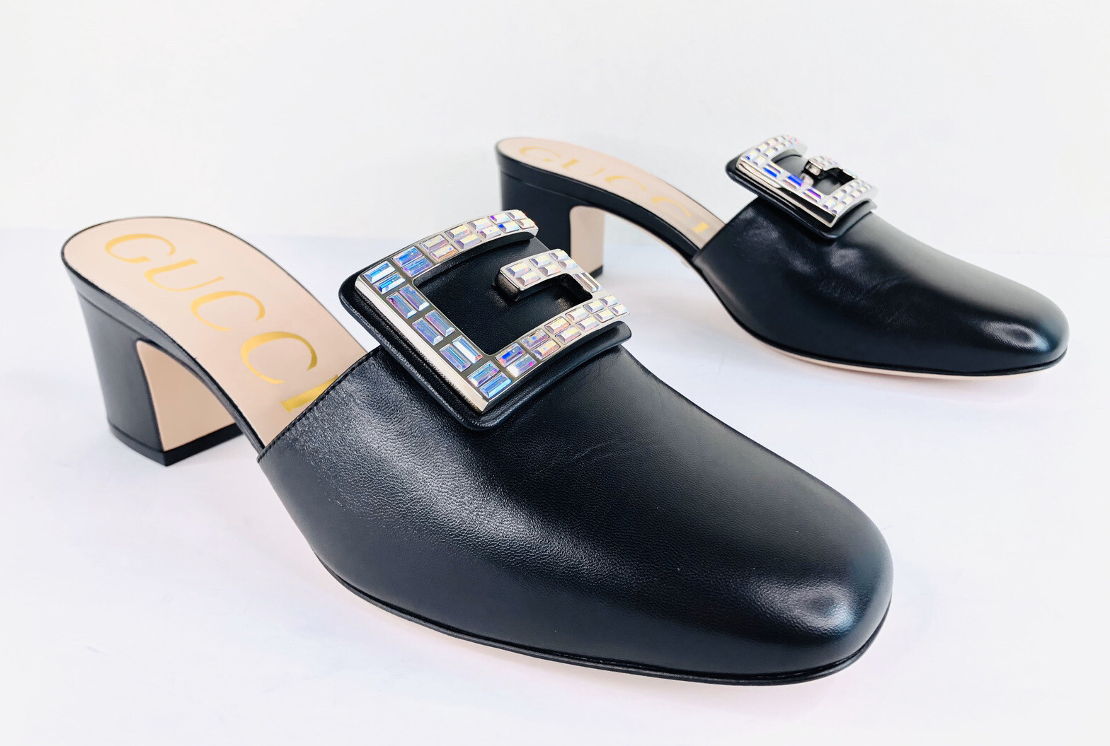 gucci crystal mules