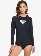 Roxy Beach Classics Long Sleeve Rashguard - Women's - Large / Anthracite KVJ0 