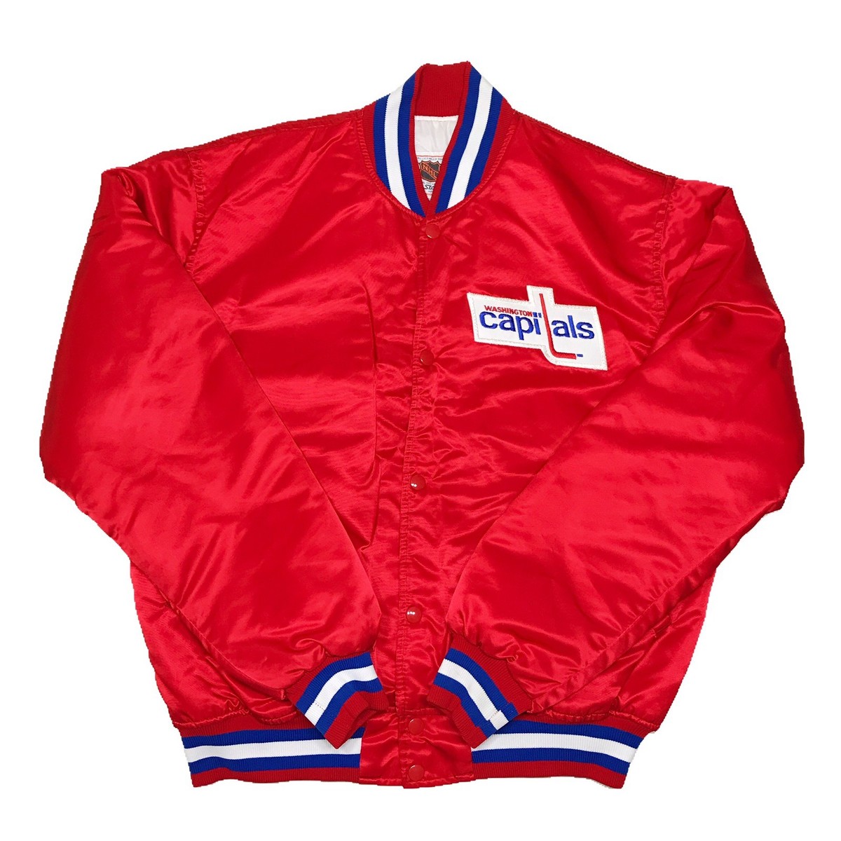 Vtg Rare NHL Washington Capitals Starter Satin Jacket. Mens Large